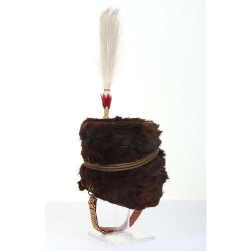 14 - 11th Hussars Officers Busby Tin & Associated Busby. Busby tin named to J.E.H Balfour now contain... 