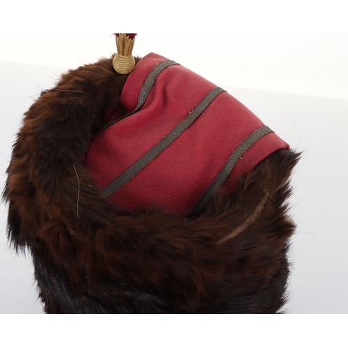 14 - 11th Hussars Officers Busby Tin & Associated Busby. Busby tin named to J.E.H Balfour now contain... 