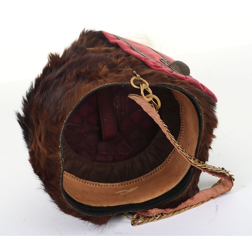 14 - 11th Hussars Officers Busby Tin & Associated Busby. Busby tin named to J.E.H Balfour now contain... 