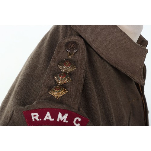 244 - WW2 Royal Army Medical Corps Southern Command Officers War Aid Battle Dress Blouse, fine example of ... 