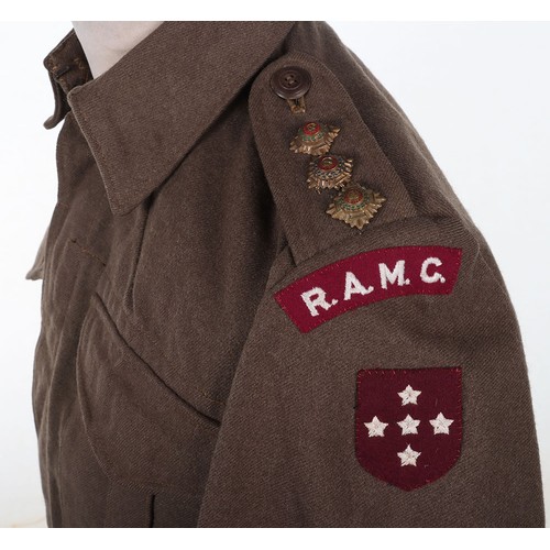 244 - WW2 Royal Army Medical Corps Southern Command Officers War Aid Battle Dress Blouse, fine example of ... 