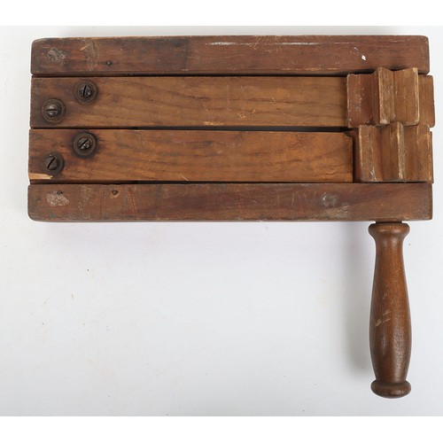 Gas Attack Warning Rattle, un-marked wooden rattle with handle. Used in ...