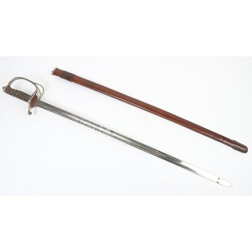 613 - 1821 Pattern Royal Artillery Officers Sword, regulation pattern with dented swept three bar hilt, sh... 
