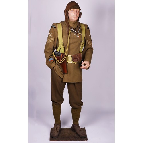 639 - WW1 British Royal Flying Corps Museum Display, a very well detailed and put together professional mu... 
