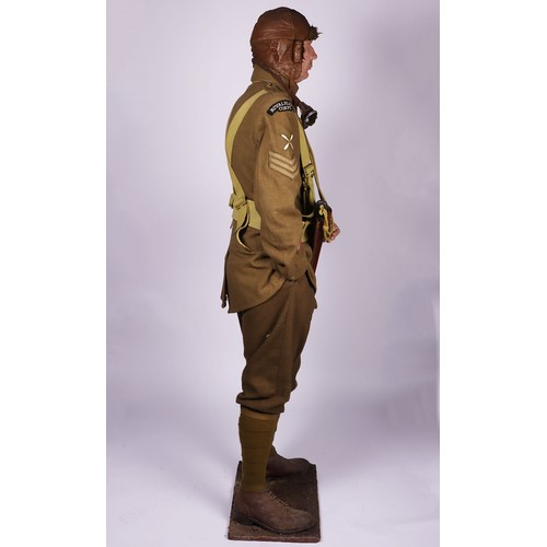 639 - WW1 British Royal Flying Corps Museum Display, a very well detailed and put together professional mu... 