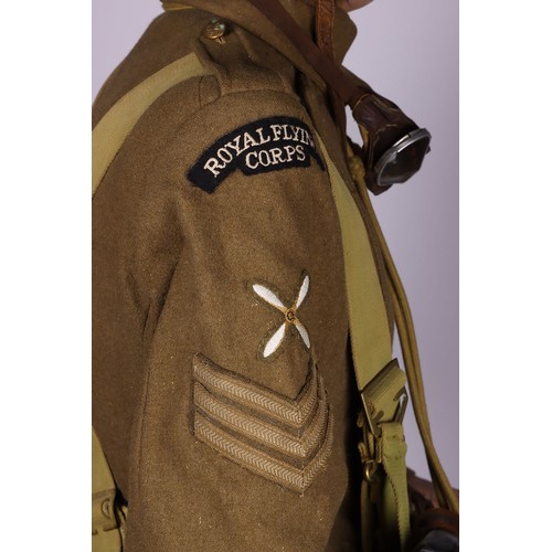 639 - WW1 British Royal Flying Corps Museum Display, a very well detailed and put together professional mu... 