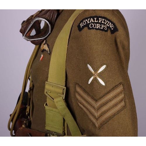 639 - WW1 British Royal Flying Corps Museum Display, a very well detailed and put together professional mu... 