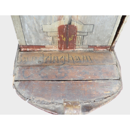 18 - A rare large 19th century German wooden painted Noah's Ark with over 200 animals Noah and wife, the ... 