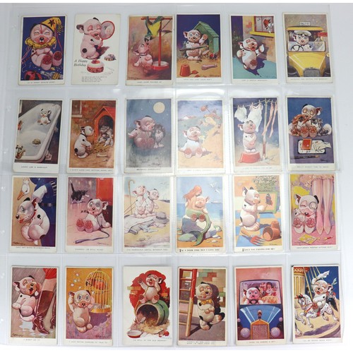 30 - Collection of twenty-four original G.E Studdy Bonzo postcards, published by Valentines each showing ... 