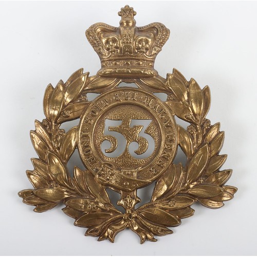 53rd (Shropshire) Regiment of Foot Victorian Shako Plate. Fine die ...