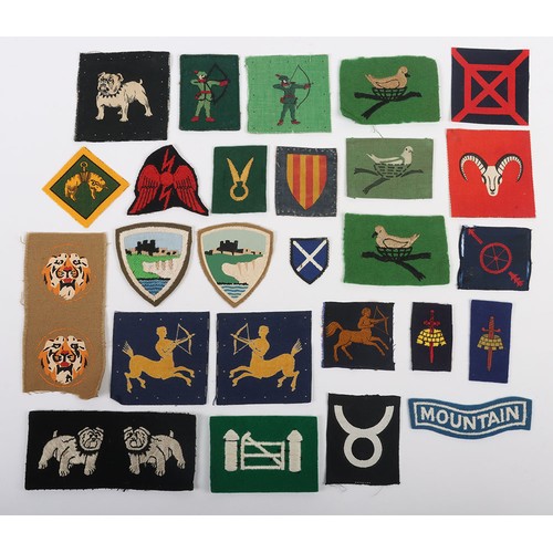British Army Mixed Cloth Insignia Grouping. Selection of original ...