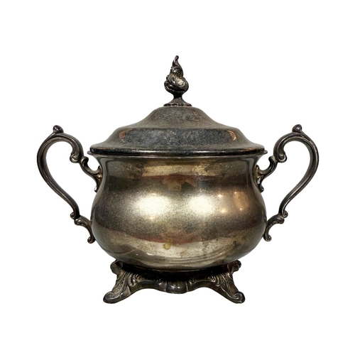 45 - A silver plated sugar bowl