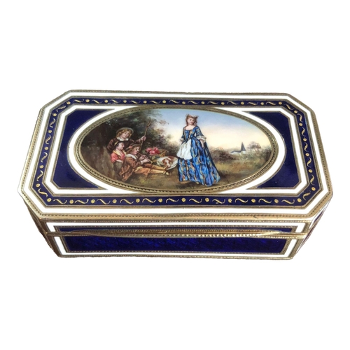 5 - An antique 19th century Austrian silver and enamel portrait snuff box 
circa1890