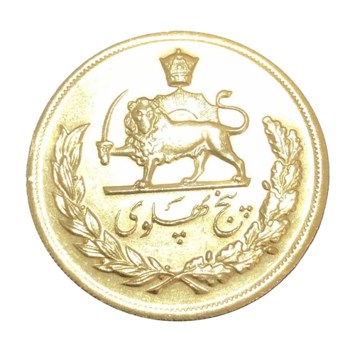 76 - Reza Mohamed shah Pahlavi  22ct solid gold coin 1935-1979