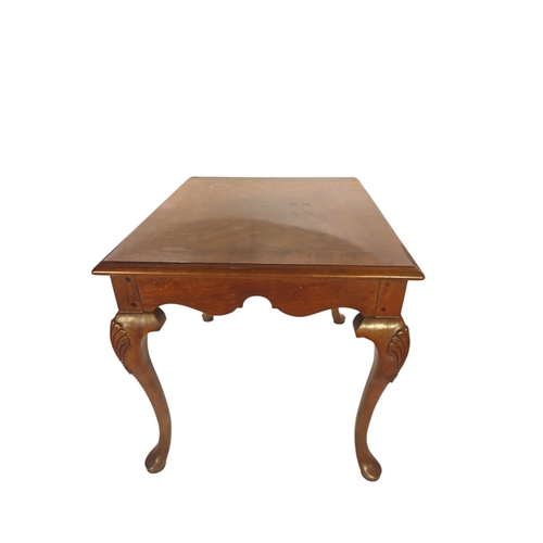 116 - A circular mahogany coffee table & a square occasional table.(2)