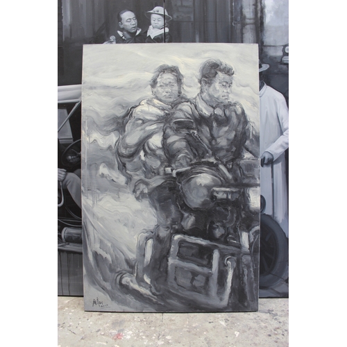 70 - Liao Zhen Wu - Motor Series, 廖真武 - 摩托车系列, Oil on Canvas - 2007. 160x105cm