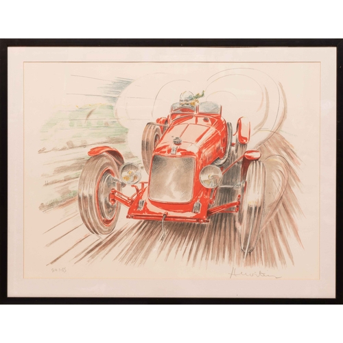 63 - Two Maserati PrintsMaserati 8C. A limited edition print No. 27/185 of a Maserati 8CMaserati 8C. A li... 