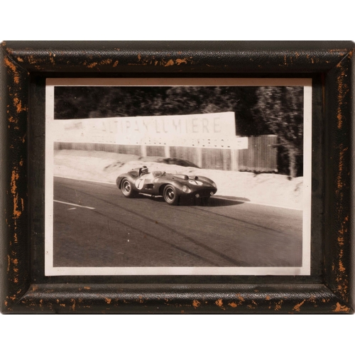 76 - Ferrari at Le Mans (3) Three small Monochrome photograph of a Ferrari at Le Mans. Two show Mike Hawt... 
