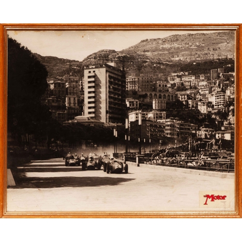 96 - Stirling Moss, Monaco GP, 1956. Harry Schell, Silverstone, 1952 (3) A large photograph depicting Sti... 