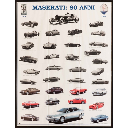 103 - Four Craig Warwick Maserati/Ferrari ArtworksTwo Craig Warwick '75 years of Maserati' posters. 75 yea... 