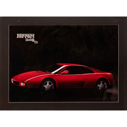 104 - A selection of large Posters for Ferrari and Lamborghini. A set of nine mounted Ferrari posters. The... 
