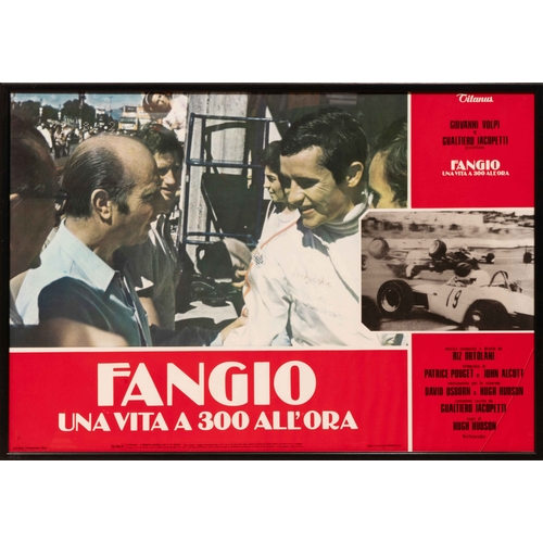 105 - Fangio Film Posters (3) Three rare, original Fangio Film posters for the film Una Vita a 300 All'Ora... 