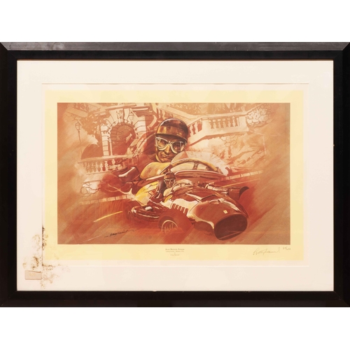 116 - Craig Warwick. Fangio. (3) A delightful Craig Warwick study of Fangio. The artists proof of the same... 