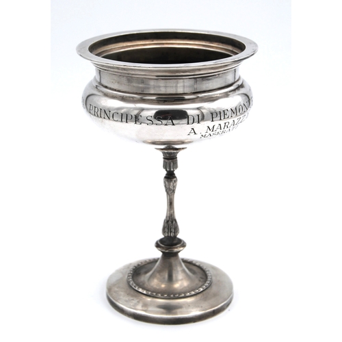 171 - Two Trophy Cups and a Packard Mascot decanter. The Coppa Principessa di Piemonte Napoli 26-6-1938. P... 