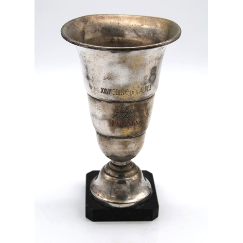 171 - Two Trophy Cups and a Packard Mascot decanter. The Coppa Principessa di Piemonte Napoli 26-6-1938. P... 