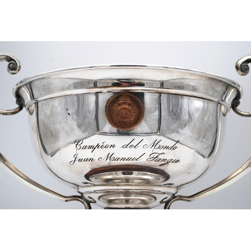 179 - Magnificent Large Cup Presented to Juan Manuel FangioA magnificent large cup presented to Juan Manue... 