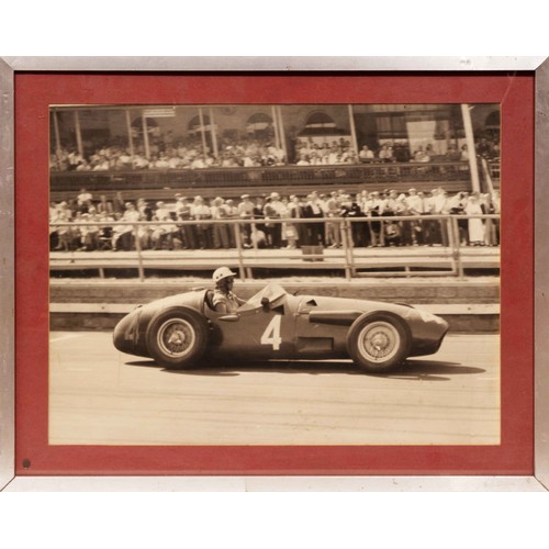 80 - Luigi Musso, Maserati 250 F, British GP Silverstone, 1955. A photograph of Luigi Musso in his works ... 
