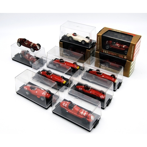 84 - Twelve 1:43 Scale Brumm Maserati Grand Prix Cars, and a Monogram Ferrari 275P Slot Car (13)Twelve 1:... 