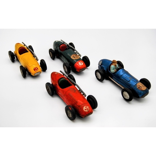 90 - Four Early Scalex Models of Ferrari and Maserati Grand Prix Cars, One Scalextric Maserati (5)Four ea... 