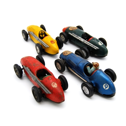 90 - Four Early Scalex Models of Ferrari and Maserati Grand Prix Cars, One Scalextric Maserati (5)Four ea... 