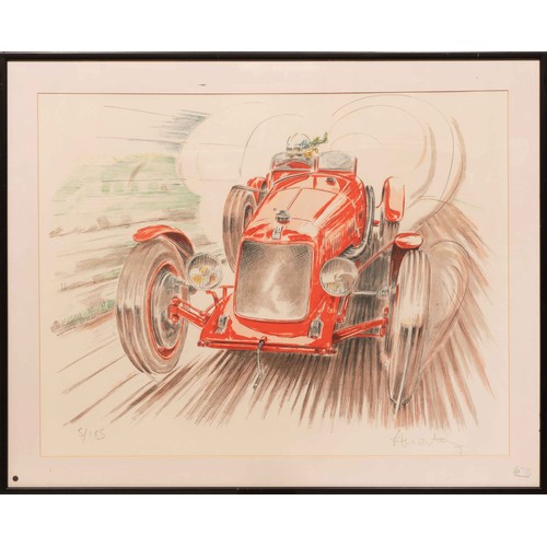 63 - Two Maserati PrintsMaserati 8C. A limited edition print No. 27/185 of a Maserati 8CMaserati 8C. A li... 