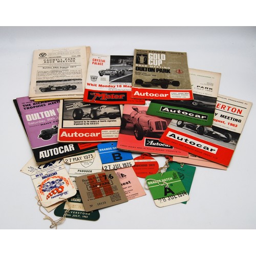 151 - Period Motor Racing ProgrammesFrom Crystal Palace, Charterhall, Oulton Park, Cadwell Park, Mallory P... 