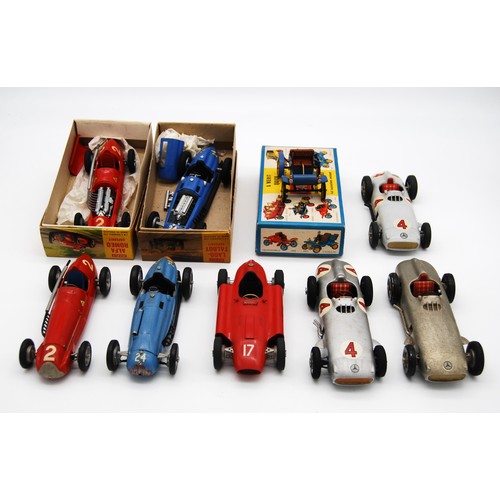 91 - Nine 1950s Merit ModelsNine original Merit models from the 1950s of Alfa Romeo 158, Talbot Lago, Lan... 