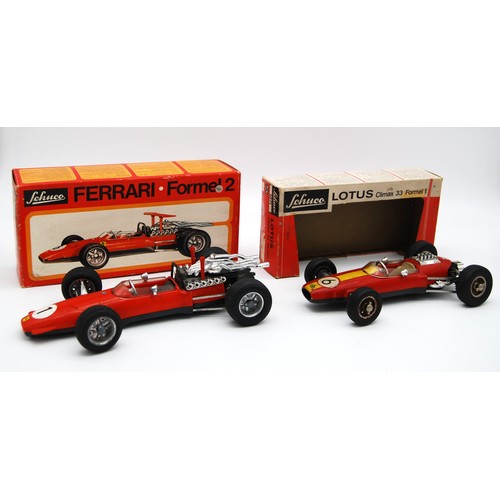 94 - Two Schuco 1960s Grand Prix Cars With Original Boxes (2)A Ferrari Formula 2 no.1073 and a Lotus Clim... 