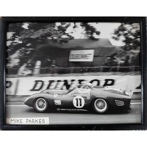 76 - Ferrari at Le Mans (3) Three small Monochrome photograph of a Ferrari at Le Mans. Two show Mike Hawt... 