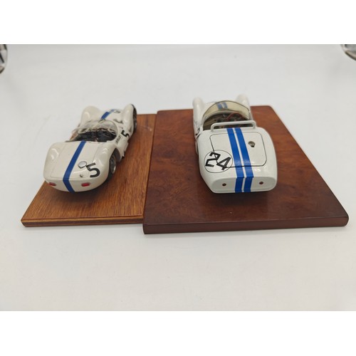 95 - Two Maserati Tipo 60 / 61 Birdcage Models on PlinthsTwo 1/24 Maserati Tipo 60 / 61 Birdcage models o... 