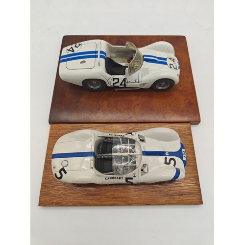 95 - Two Maserati Tipo 60 / 61 Birdcage Models on PlinthsTwo 1/24 Maserati Tipo 60 / 61 Birdcage models o... 