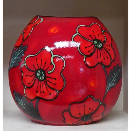 146 - A Poole Pottery Poppyfield purse vase