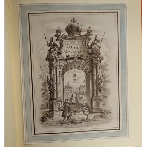 162 - Rex Whistler: The Konigsmark Drawings, book published The Richard Press 1952, red cloth bindings wit... 