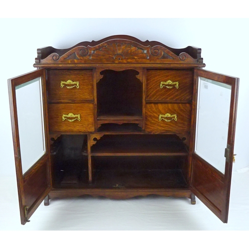 108 - An oak smokers cabinet