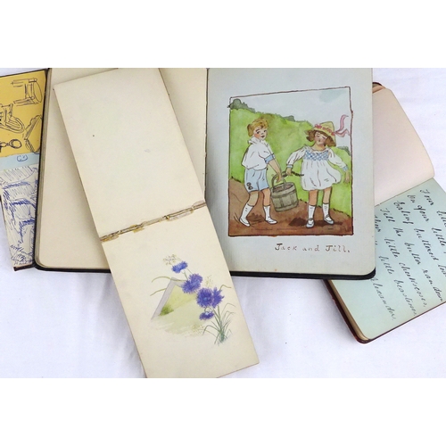 340 - A collectors' lot comprising a CDV photograph album, five autograph albums, wax-vestas, coins etc