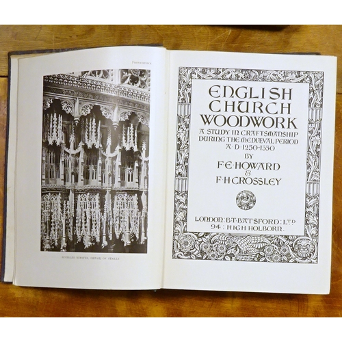 261 - Two books, ENGLISH CHURCH WOODWORK & The art & craft of garden making.