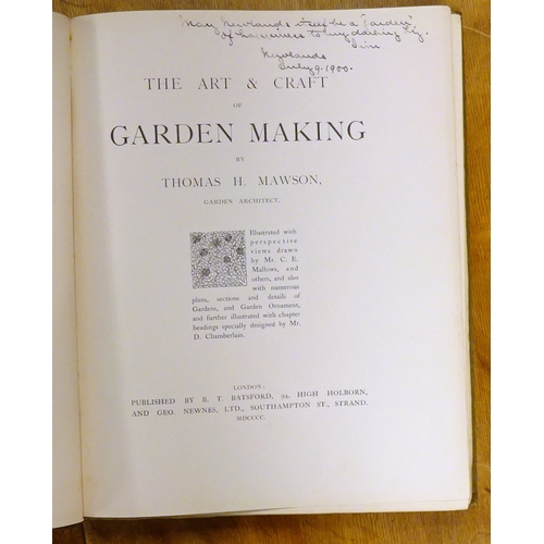 261 - Two books, ENGLISH CHURCH WOODWORK & The art & craft of garden making.