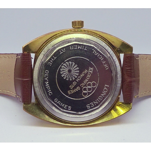 Longines Admiral HF 1972 Olympics watch as presented to