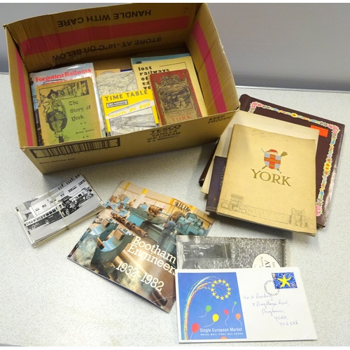 369 - A box containing ephemera mainly York interest.