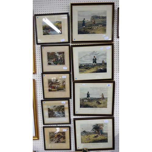 389 - A quantity of framed hunting interest prints etc. (10)